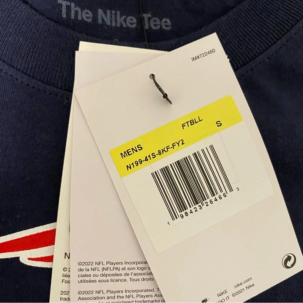 Nike Drake Maye New England Patriots Shirt Mens Small Blue NWT